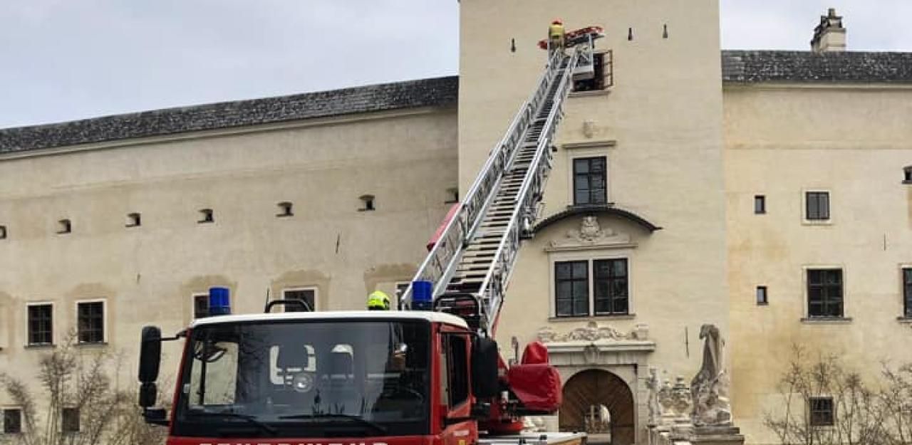 Heute.at - Patient über Drehleiter aus Schloss gerettet