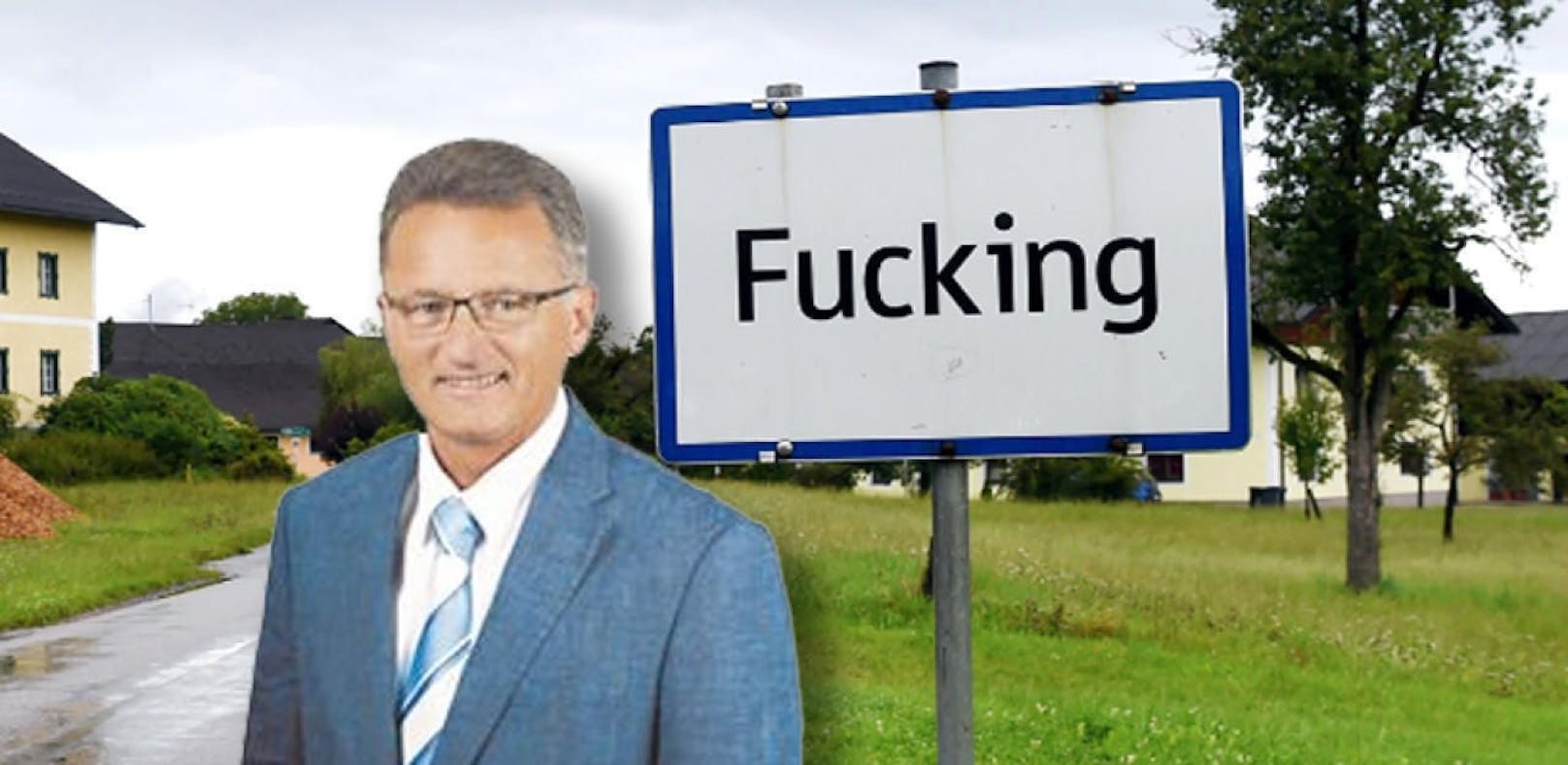 FPÖ-Politiker Wolfgang Pohler verkauft Fucking-Ortstaferl.