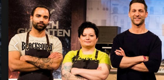 Das Duell der beiden Oberösterreicher: Nicolas Baumann und Viktoria Stranzinger neben Teamkapitän und Profikoch Alexander Kumptner.