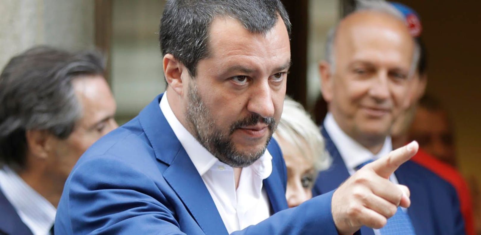 Italiens Innenminister und Chef der Lega Nord, Matteo Salvini
