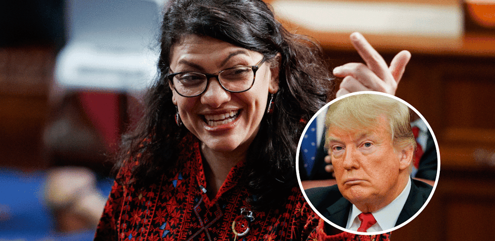 Die Politikerin Michigan fordert Trumps Absetzung: Rashida Tlaib kurz vor ihrer Vereidigung in den Kongress. 