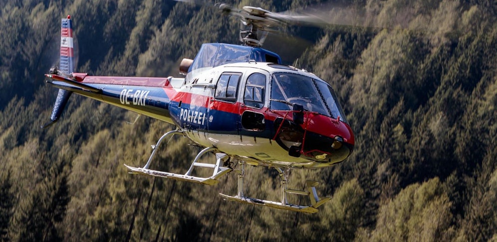 Der Polizeihubschrauber Libelle im Einsatz. (Symbolfoto)
