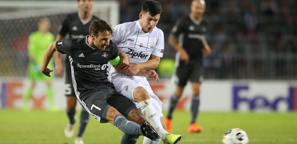 Mike Lindemann Jensen (Trondheim) gegen Peter Michorl (LASK)