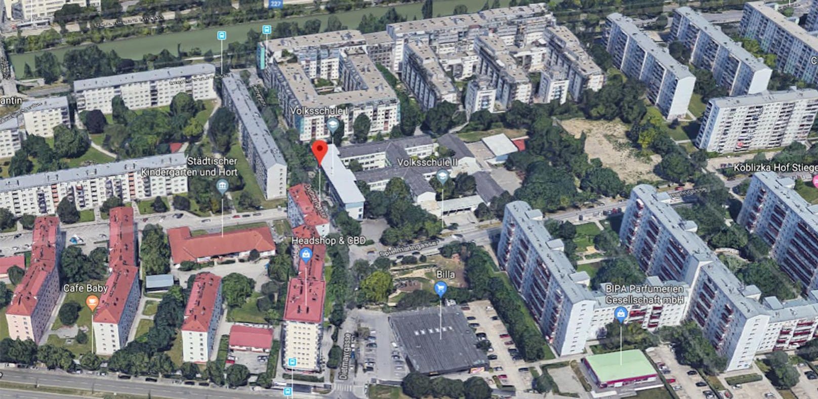 Gefährlicher Zwischenfall in der Dietmayergasse in Wien-Brigittenau.
