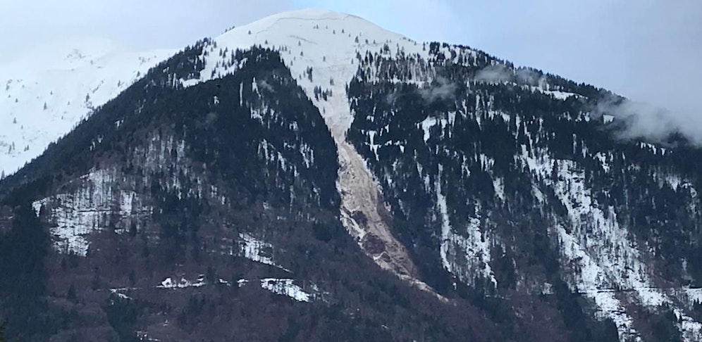 Die Lawine war rund 200 Meter breit