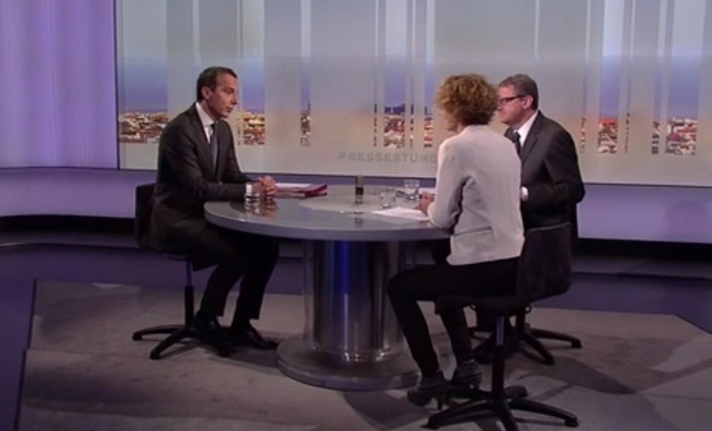 Kanzler Kern in der ORF-Pressestunde am 14. Mai 2017