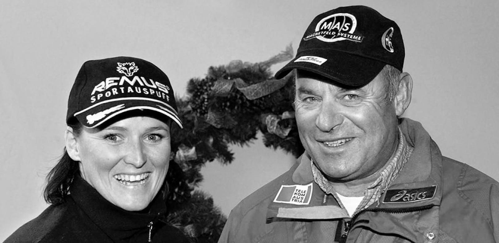 Alexandra Meißnitzer mit ihrem damaligen Trainer Bernd Zobel