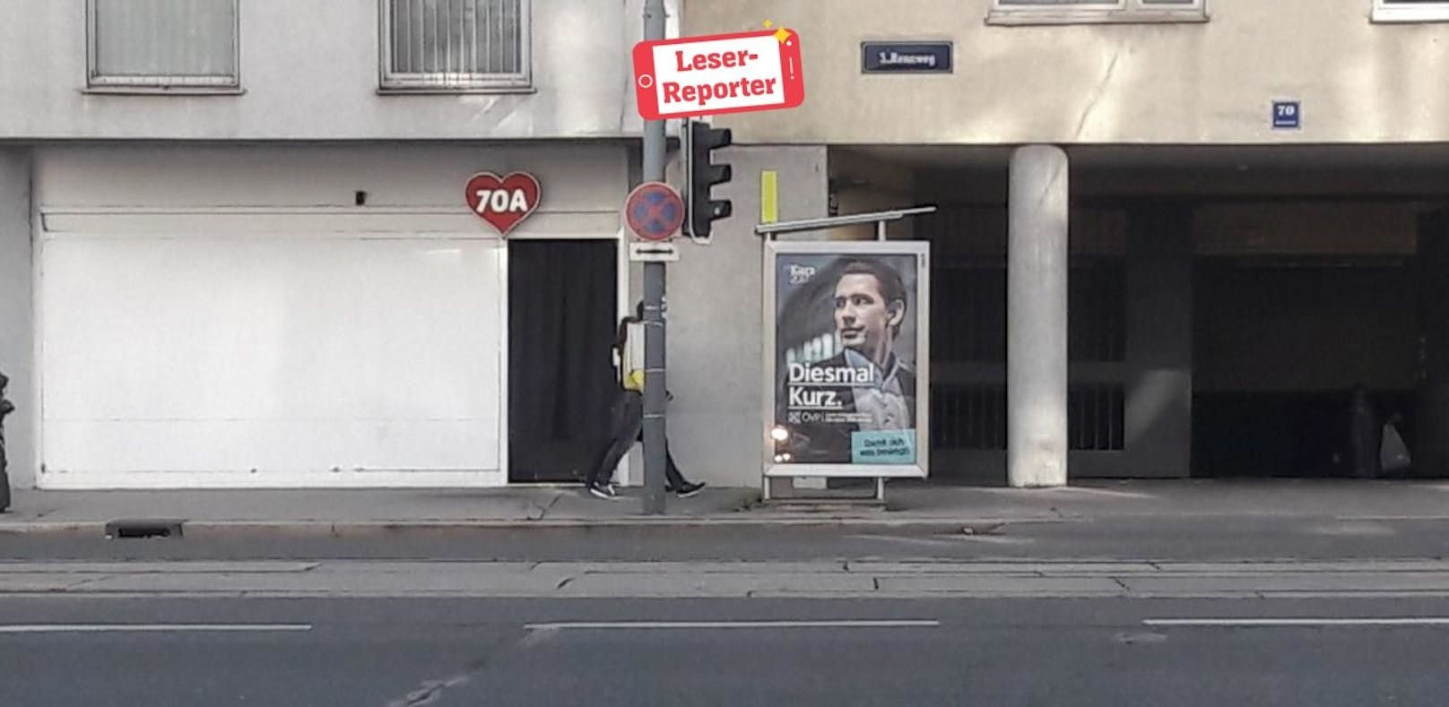 Das Plakat am Rennweg in Wien-Landstraße. 