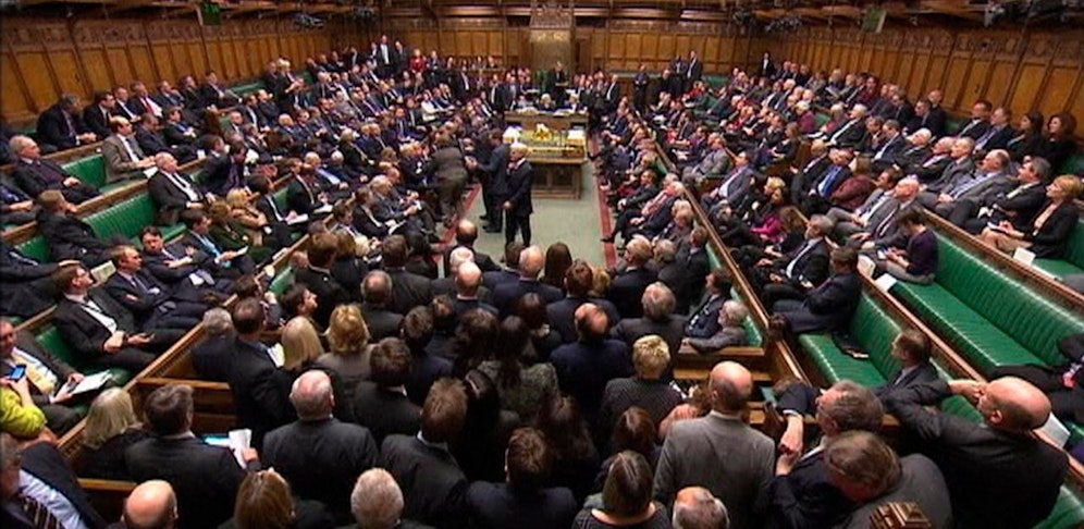 Eine Abstimmung im britischen Parlament.