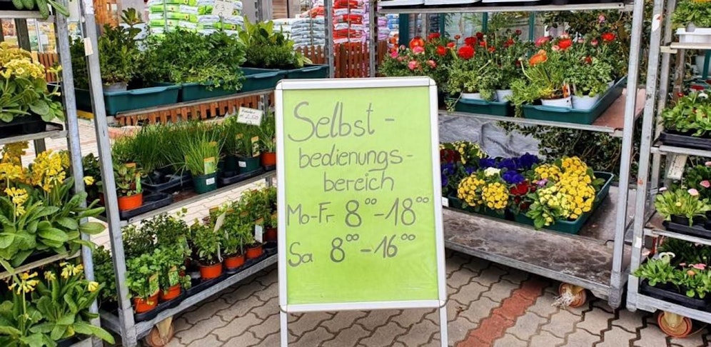 Blumen-to-go gibt es etwa in Fraham.