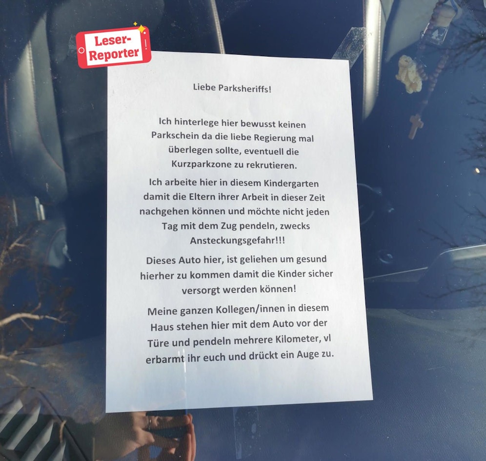 "Wir sind für eure Kinder da", schreibt die Pädagogin Nena in ihrer Nachricht.  