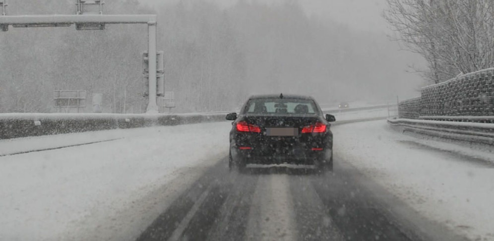 Starker Schneefall auf der Tauernautobahn
