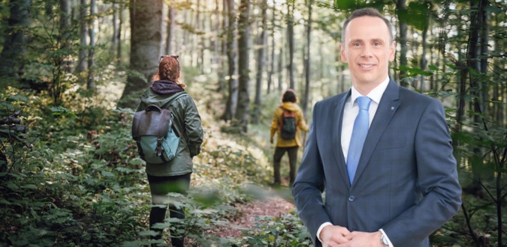 Danninger und ein Symbolbild von Wanderern