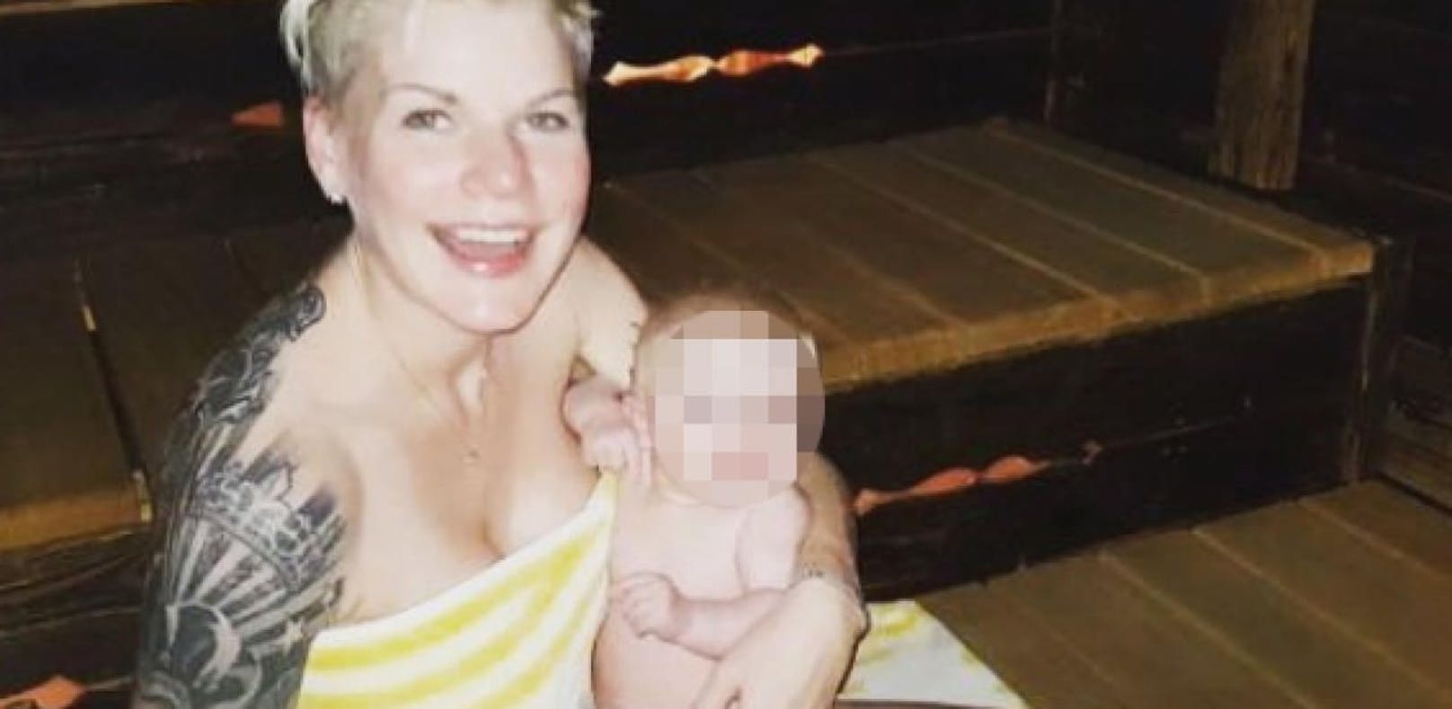 Melanie Müller regt mit Baby in der Sauna auf