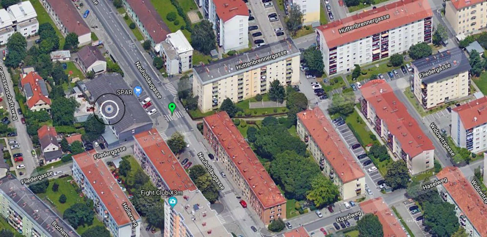 Hier ereignete sich der Unfall.