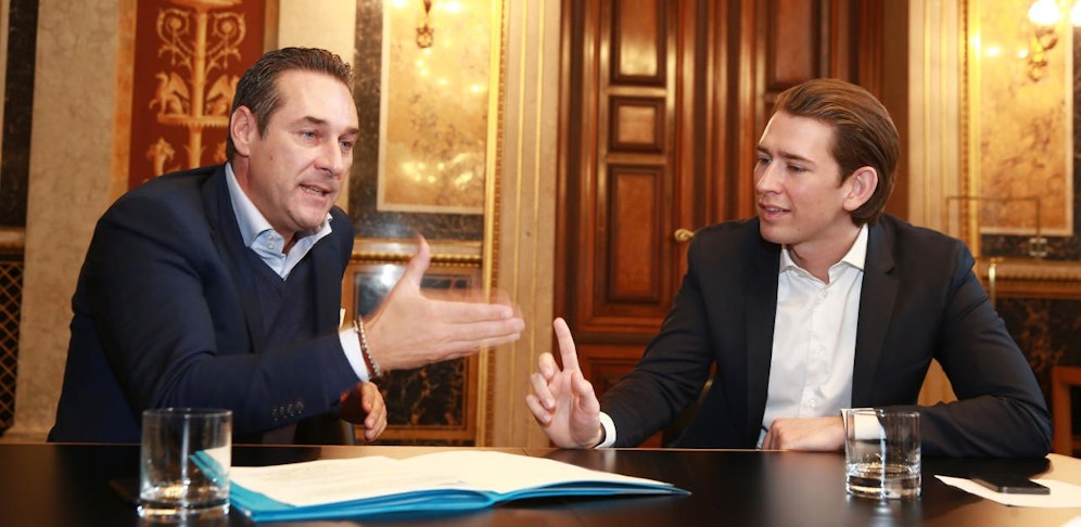 Heinz-Christian Strache (FPÖ) und Sebastian Kurz (ÖVP) werden einen Richter brauchen.