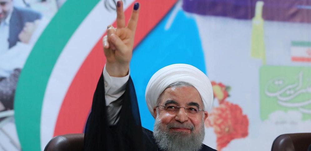 Der wieder gewählte iranische Staatspräsident Hassan Rouhani