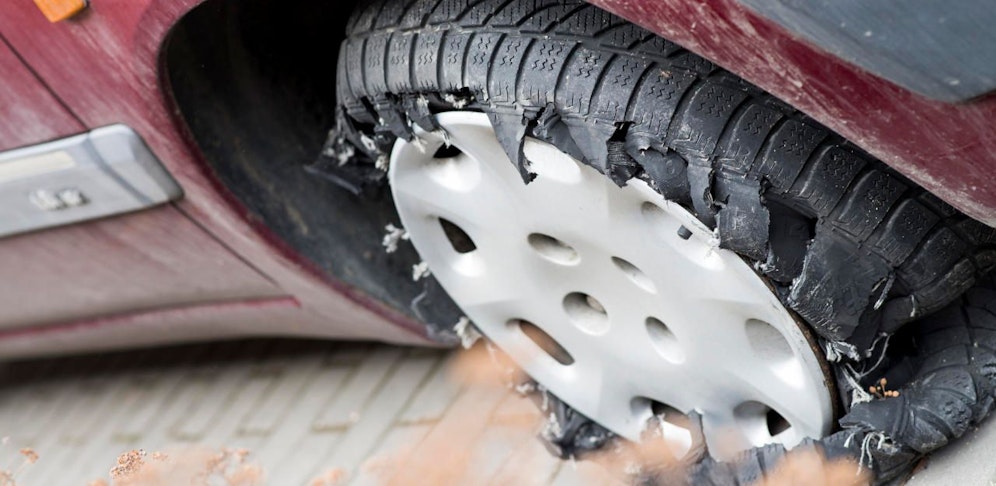 Vom Reifen war wohl noch weniger vorhanden als am Symbolbild.