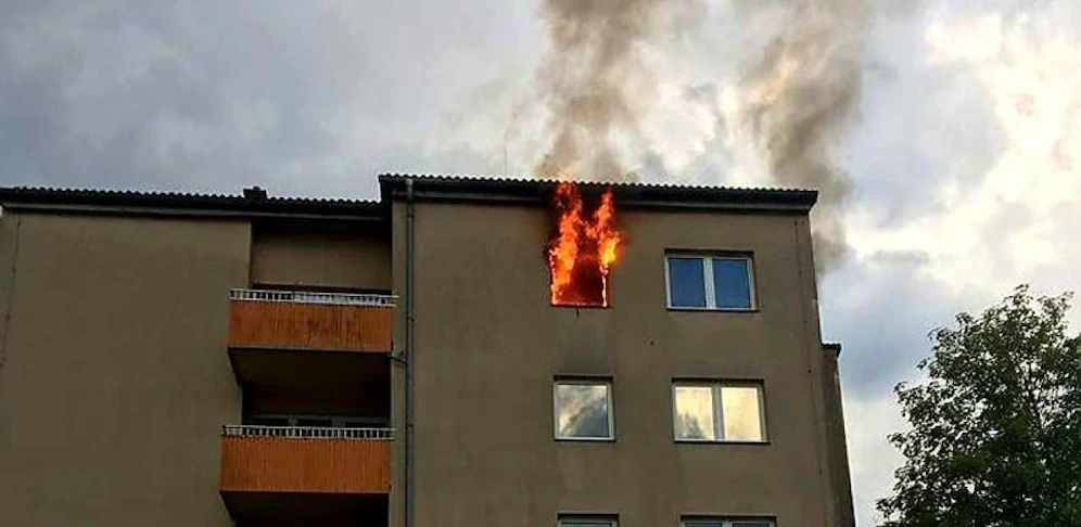 Die Wohnung im vierten Stock stand in Vollbrand.