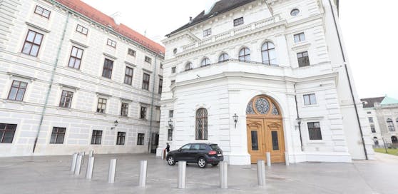 Poller vor dem Bundeskanzleramt in Wien