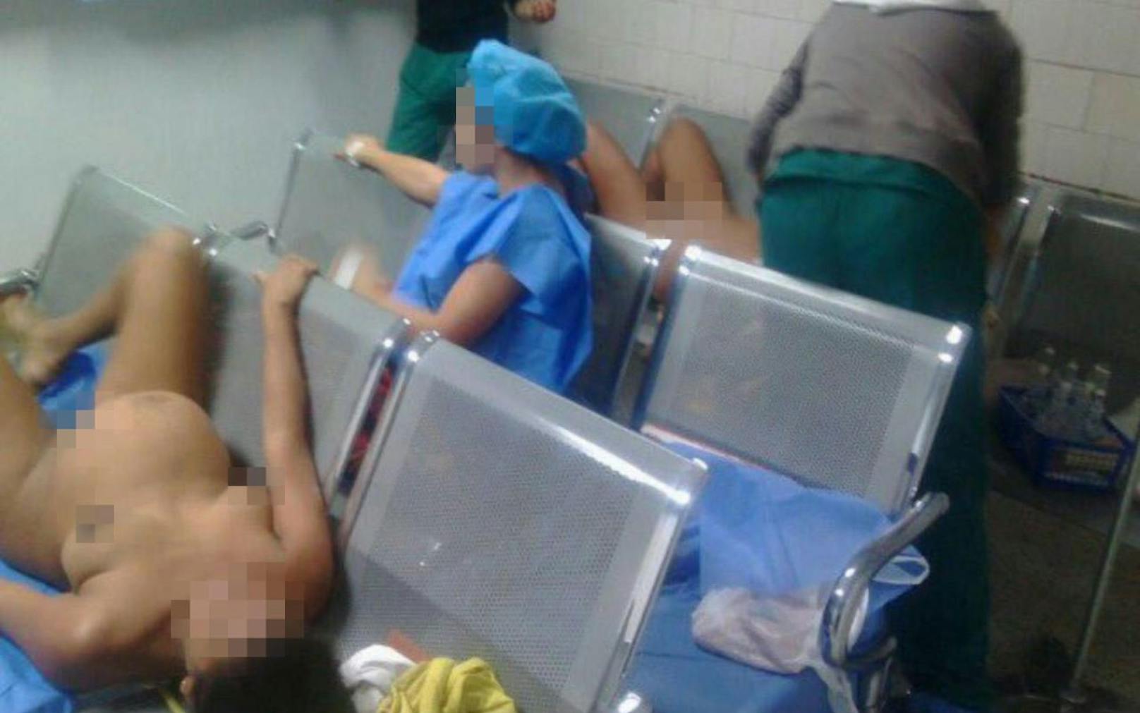 Der venezolanische Journalist Jesús Medina Ezaine hat das schockierende Bild der schwangeren Frauen veröffentlicht (30. September 2017).