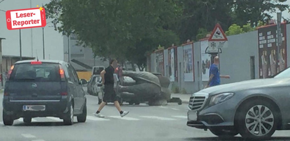 Der Werbe-Elefant hatte wohl keine Lust mehr zu arbeiten. 