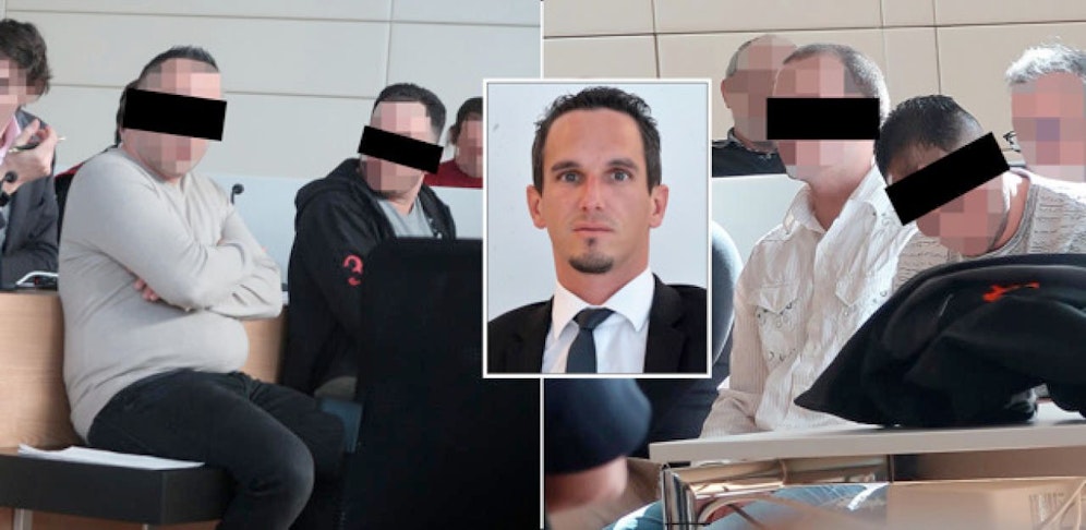 Angeklagte und Anwalt Erich Gemeiner.