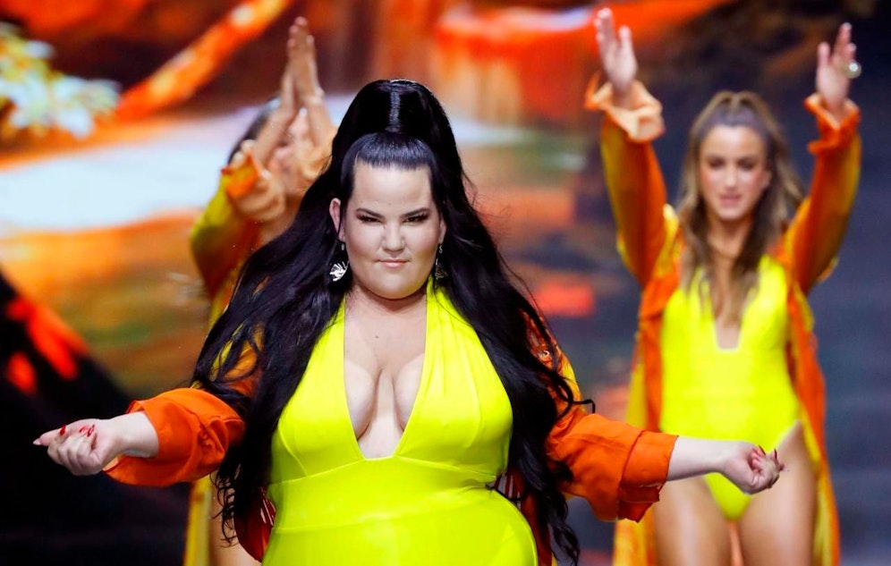 ESC-Siegerin Netta am Catwalk. 