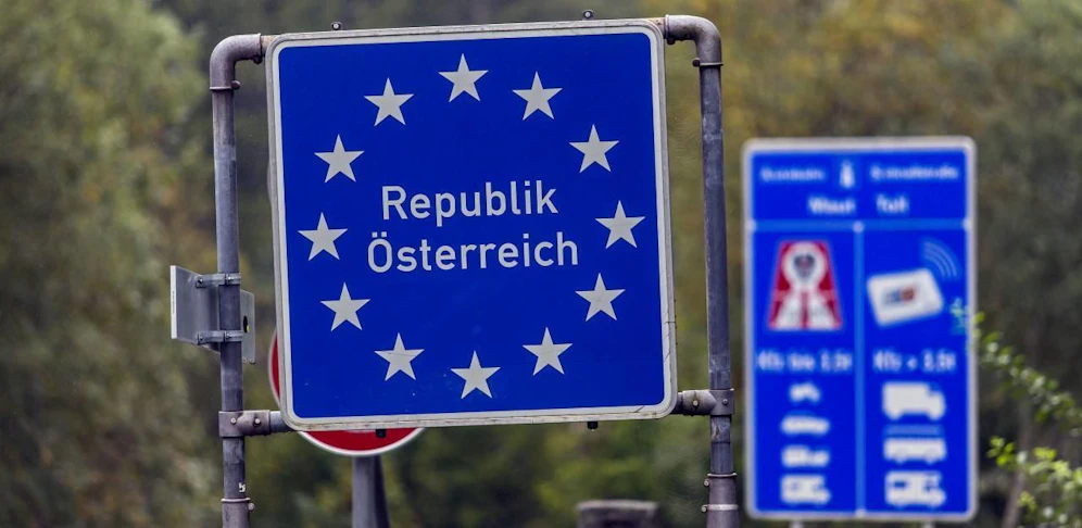 Grenzübergang zwischen Reit im Winkl (Oberbayern) und Kössen (Tirol). (Symbolbild)