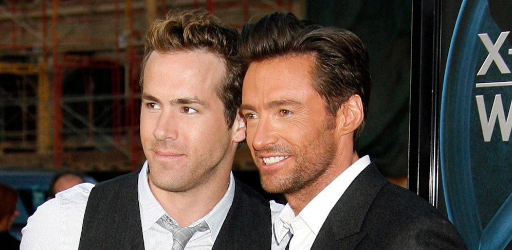 Ryan Reynolds (li.) und Hugh Jackman bei einem Screening von "X-Men Origins: Wolverine" am 28. April 2009 in Los Angeles. 