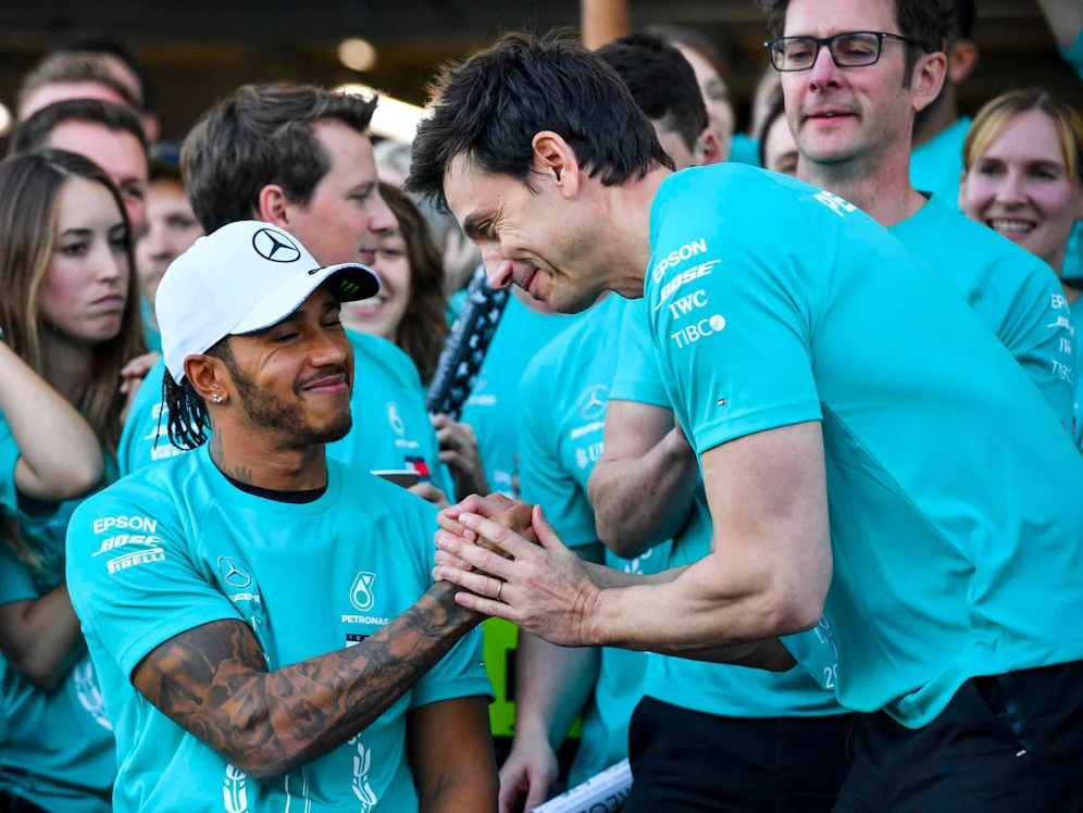 Hamilton (l.) mit Wolff