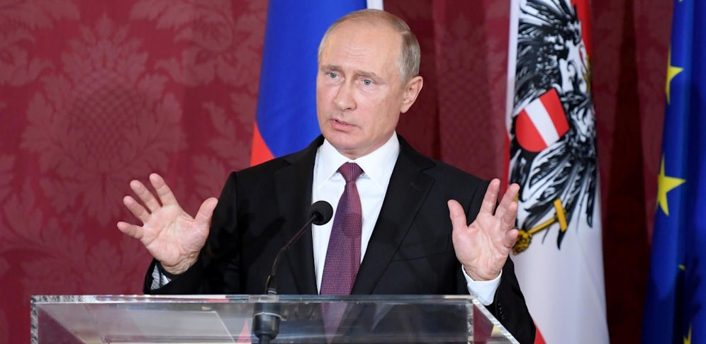 Russlands Präsident Wladimir Putin bei seinem Besuch in Österreich