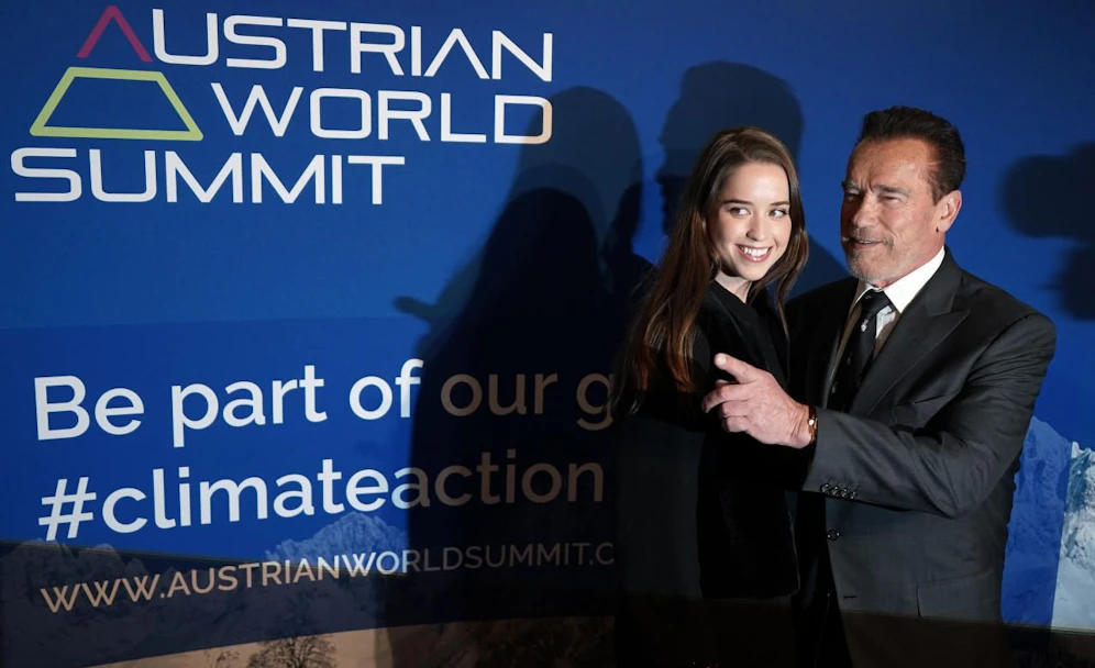 Arnold Schwarzenegger mit seiner Tochter Christina. 