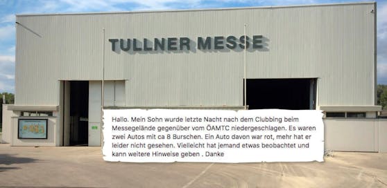 Das Facebook-Posting der Mutter nach Vorfällen auf dem Heimweg vom Clubbing am Messegelände Tulln.