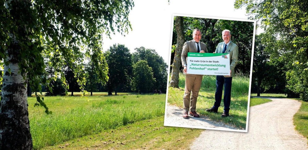 Dinhobl und Schneeberger am Fohlenhof.