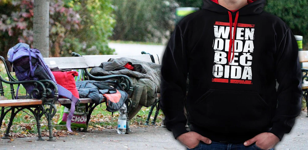 "Wien Oida" - Mit diesen Pullis werden Obdachlose ausgestattet.