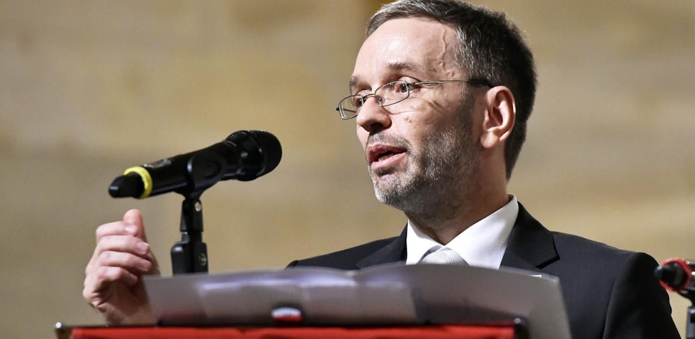 Innenminister Herbert Kickl (FPÖ) im Rahmen des Polizeiballs der Landespolizeidirektion Wien, am Freitag 12. Jänner 2018, im Rathaus in Wien.