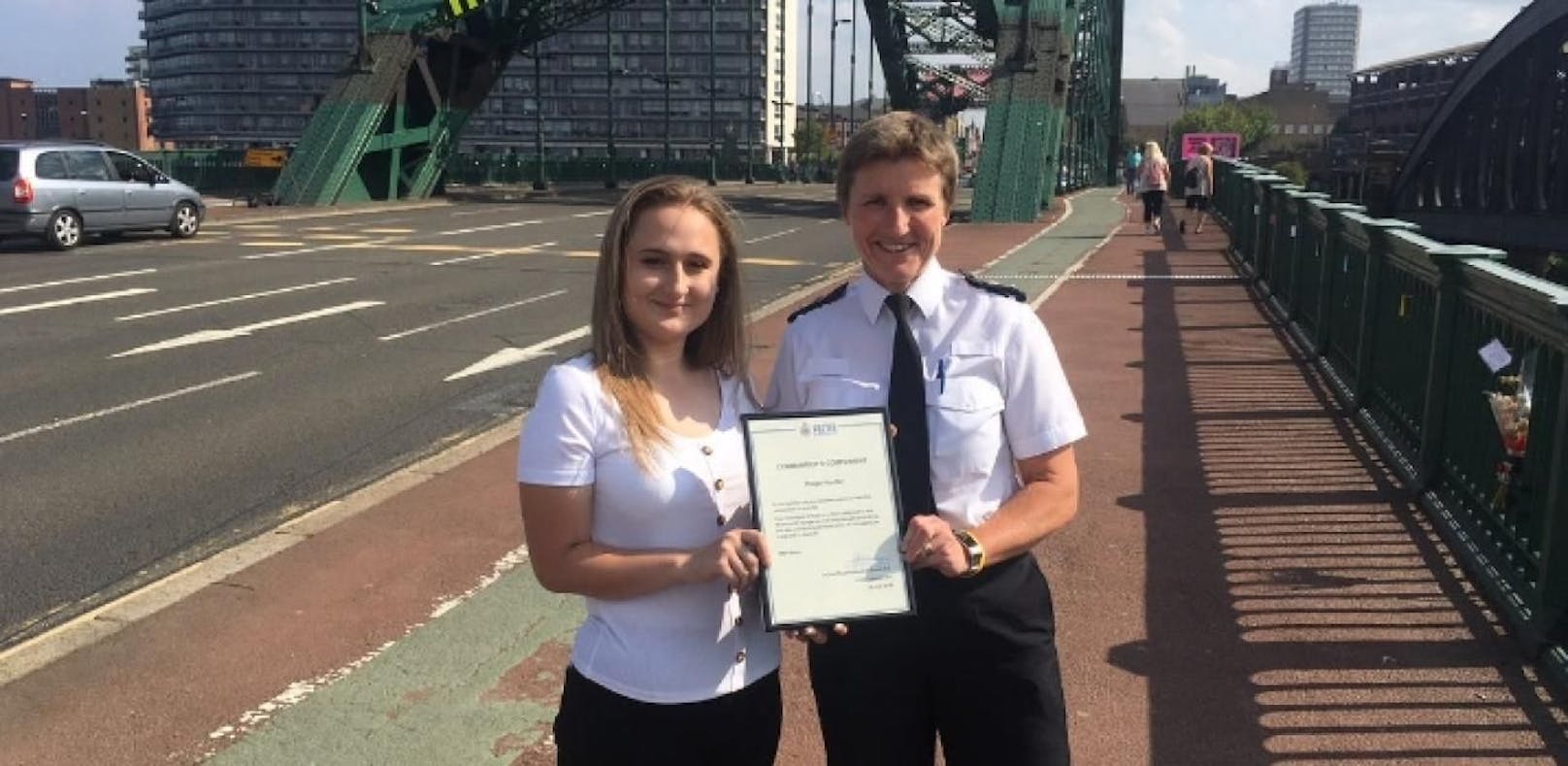 Die 18-Jährige Paige Hunter aus Sunderland wurde für ihre Courage ausgezeichnet.