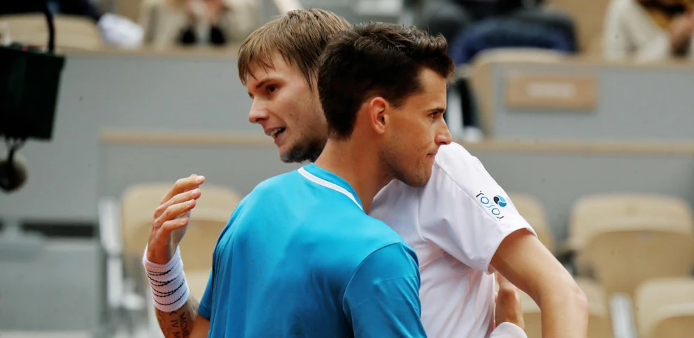 Alexander Bublik mit Dominic Thiem
