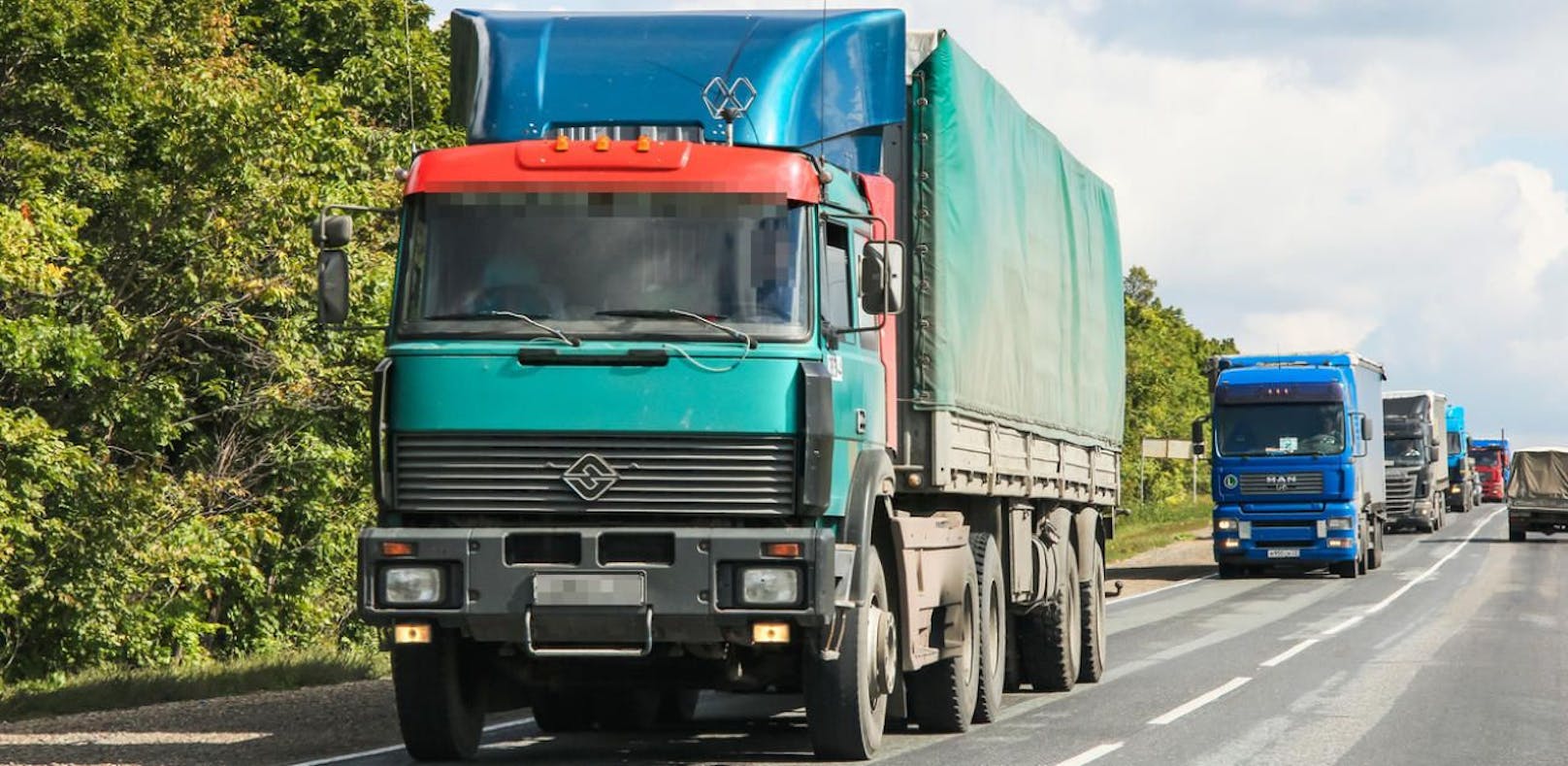 Symbolfoto eines Lastwagens.