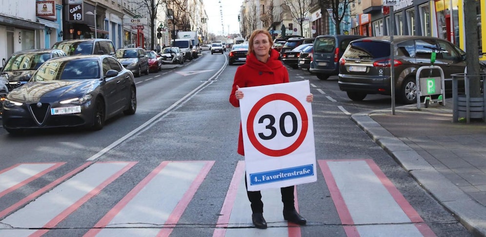 Tempo 30 auf der Favoritenstraße in Wieden liegt derzeit auf Eis.