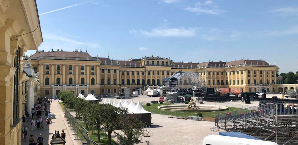 Vorbereitungen für Konzert am 3. Juli