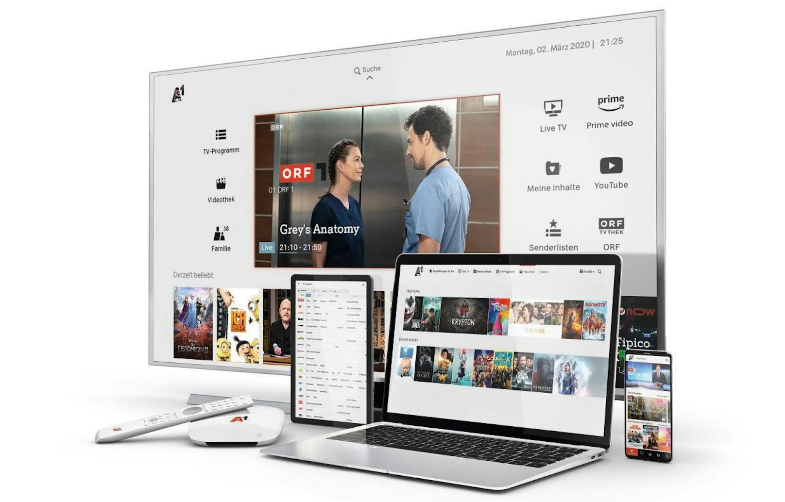 Canal+ 6 Monate inkludiert bei A1 Xplore TV und A1 Xplore TV App für SmartTV von Samsung und LG.