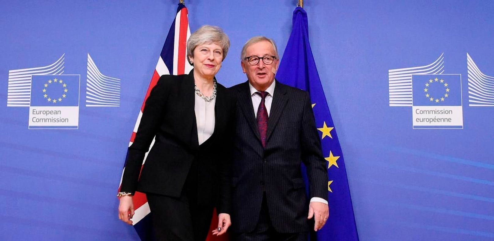 EU-Kommissionspräsident Jean-Claude Juncker mit der britischen Premierministerin Theresa May