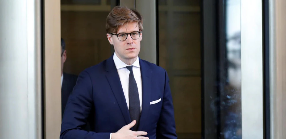 Hat sich schuldig bekannt: Alex Van der Zwaan verlässt das Gericht in Washington D.C. (20. Februar 2018) 