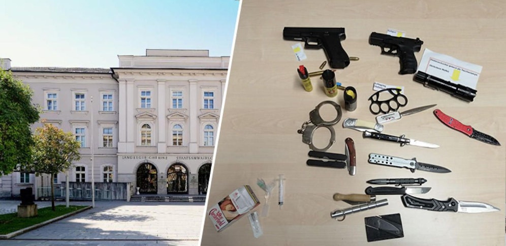 Im abgelaufenen Jahr wurden am Landesgericht unter anderem acht Faustfeuerwaffen und monatlich rund 160 Messer sichergestellt.