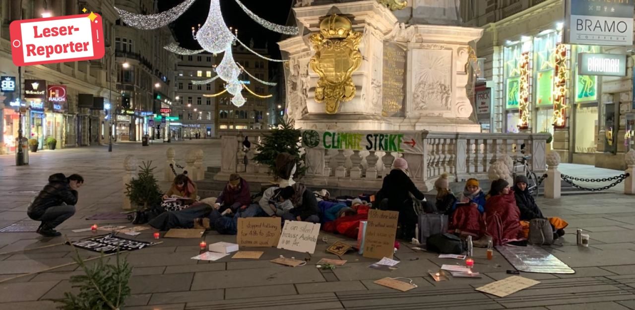KlimaAktivisten schliefen am Wiener Graben Community Heute.at