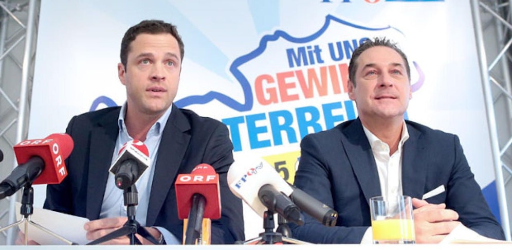 FPÖ Wien-Klubchef Gudenus & FPÖ-Chef H.-C. Strache