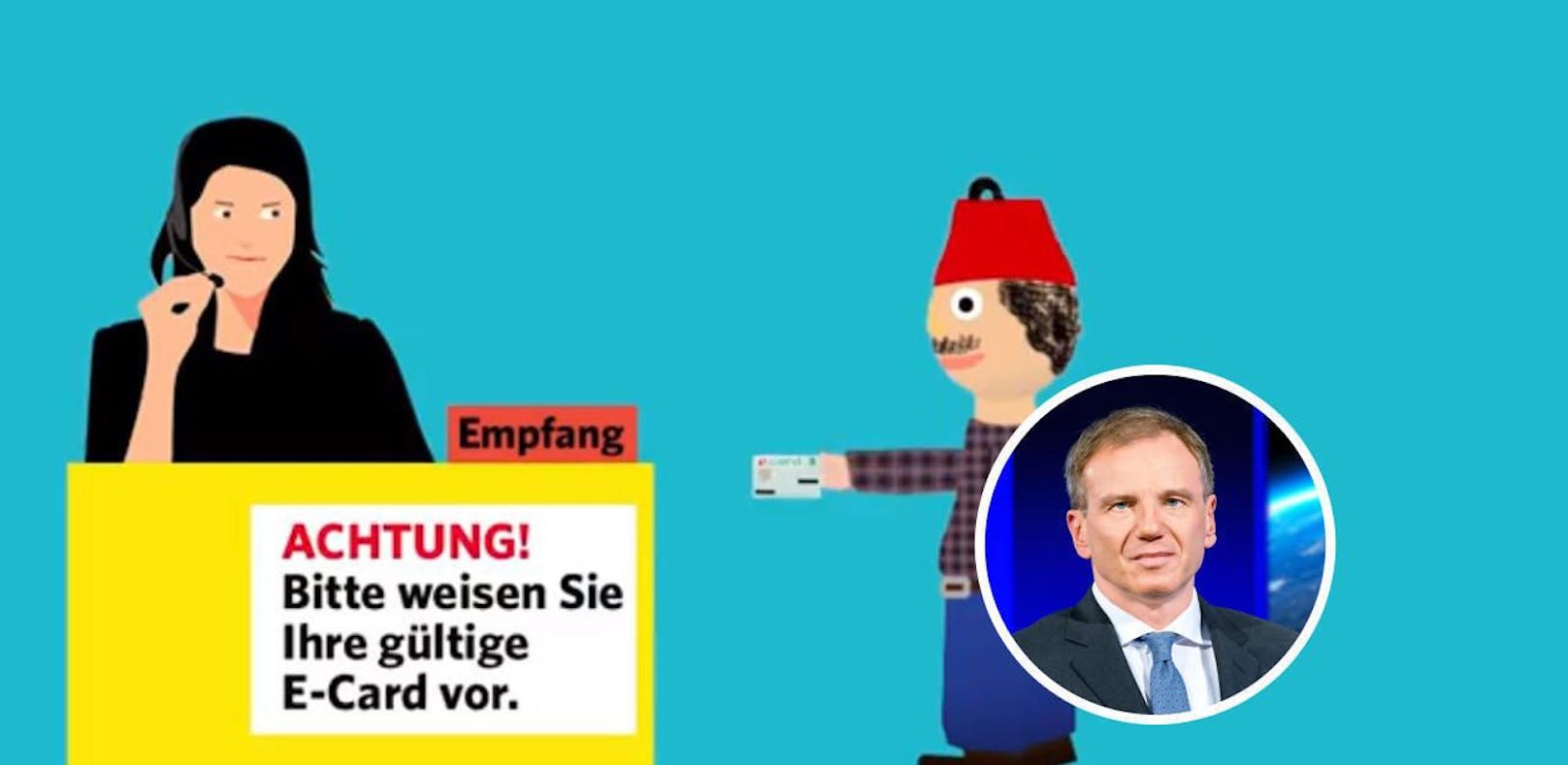 In einem Clip der FPÖ wird erklärt, weshalb es künftig Fotos auf der E-Card geben wird. Armin Wolf kritisiert die Darstellung.