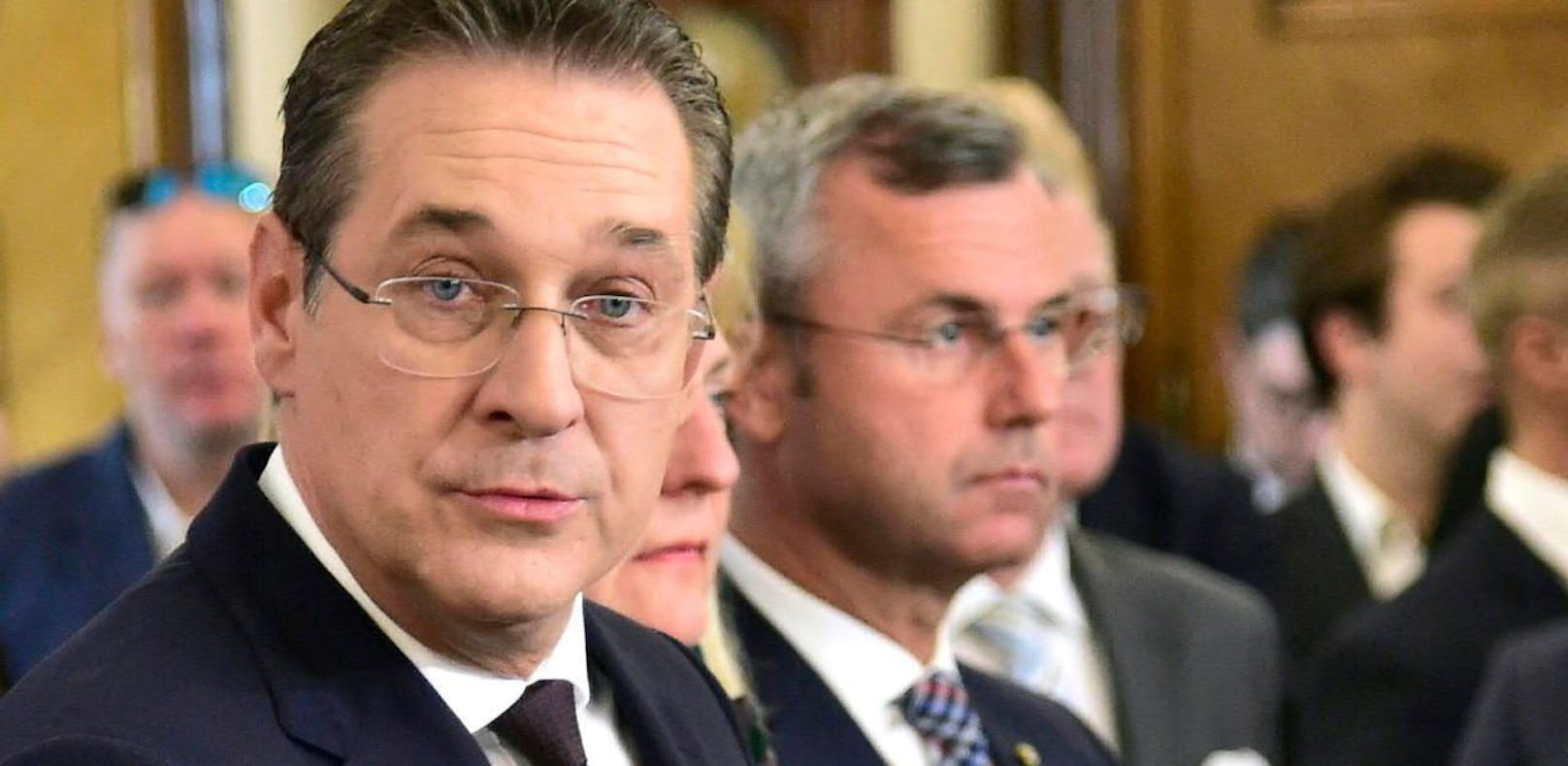 Ex-FPÖ-Chef Strache mti seinem Nachfolger Norbert Hofer.